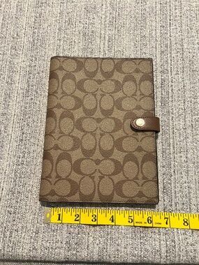 Coach Signature Canvas Planner Cover / Agenda Organizer Brown